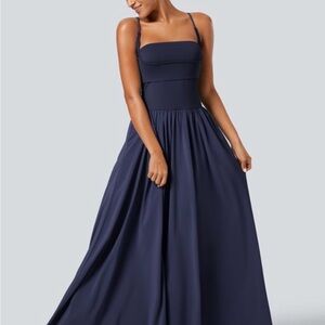 HALARA Deep Blue Maxi Dress